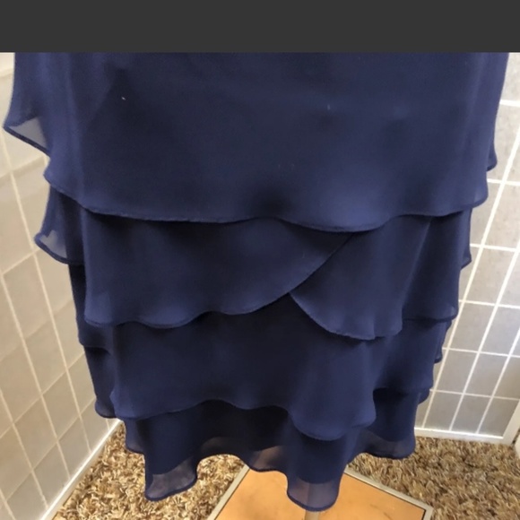 S.L Fashions, Women, cocktail dress, dark blue, size 12, 2 pieces, Elegant!. - Picture 7 of 12